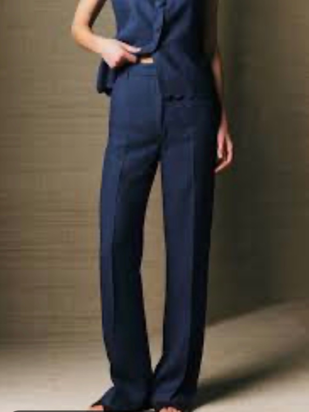 Sézane Matheo Trousers in navy blue - US 4/ Size 36